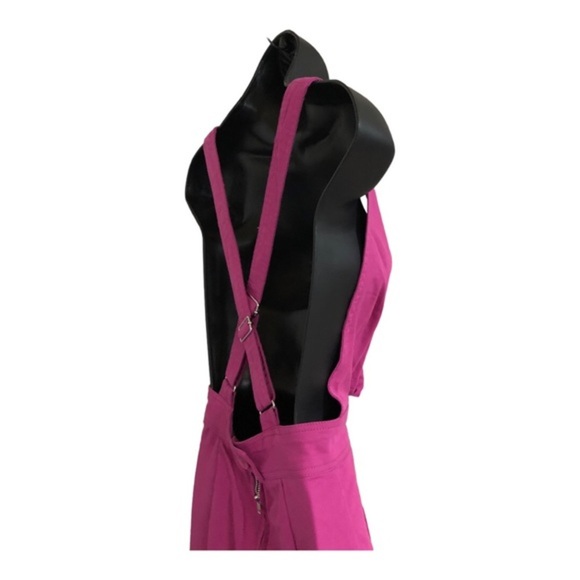 Sincerely Jules pink‎ khaki plunge front overalls jumper size small new - Picture 15 of 16